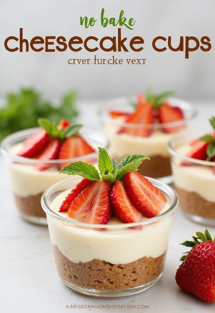 10 Easiest Dessert Recipes Anyone Can Make Fast - 3. No-Bake Cheesecake Cups