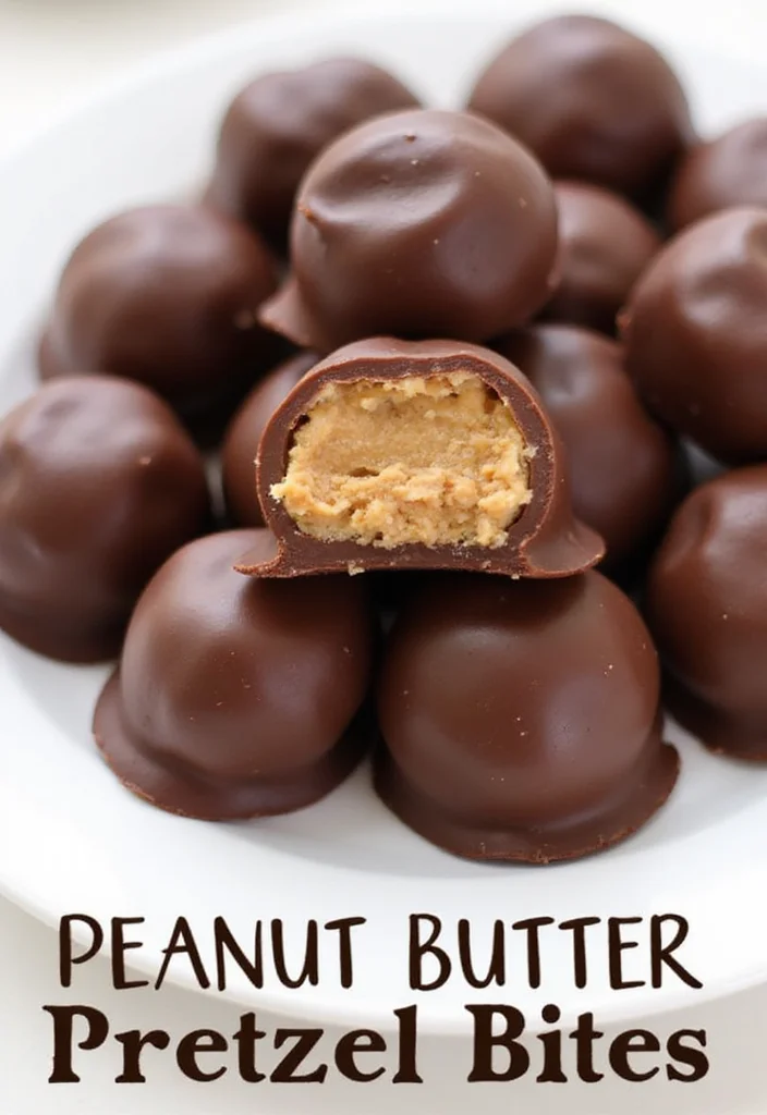 10 Easy Dessert Recipes You Can Make in Minutes - 1. Chocolate Peanut Butter Pretzel Bites