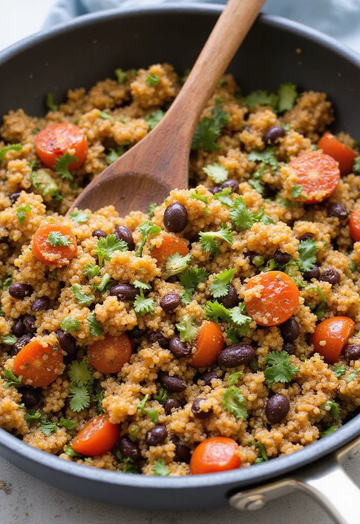10 Vegan Supper Recipes for Simple Plant Based Meals - 4. One-Pan Quinoa and Black Beans
