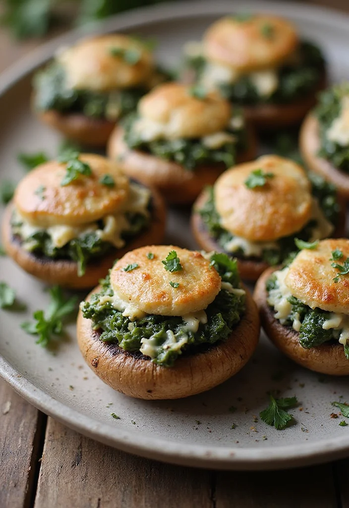 10 Vegetarian Keto Recipes for Balanced Low Carb Eating - 6. Spinach and Feta Stuffed Mushrooms