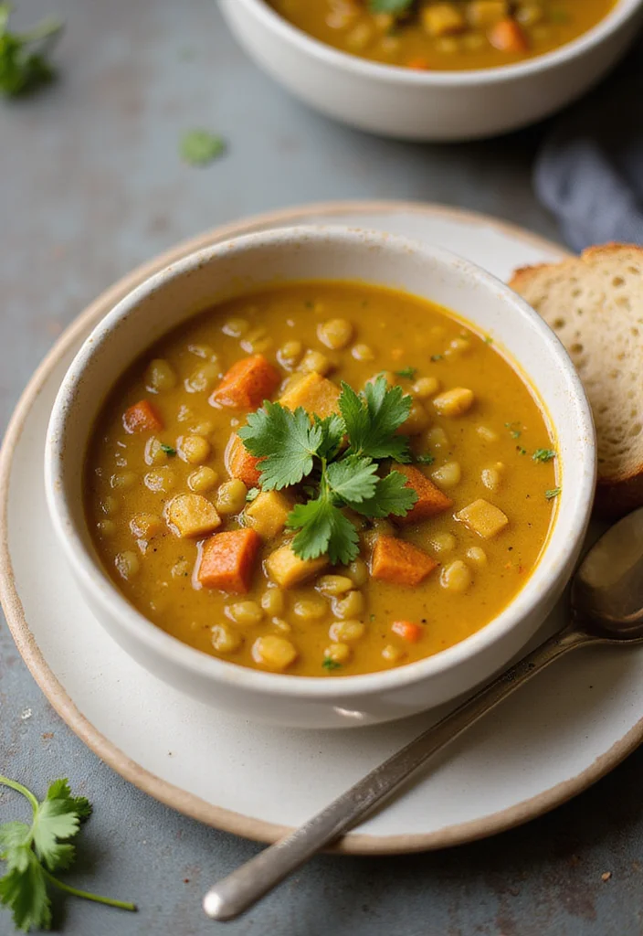 12 Asian Healthy Recipes Full of Fresh Bright Flavor - 5. Coconut Curry Lentil Soup
