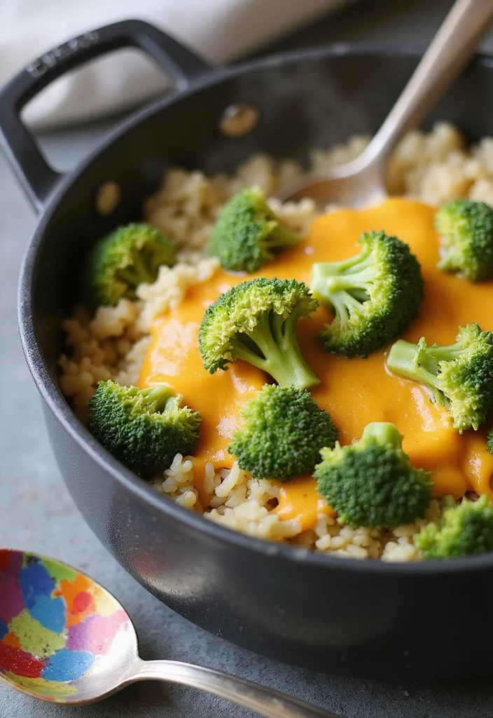 12 Budget Friendly Dinner Recipes for Busy Families - 1. One-Pot Cheesy Broccoli and Rice