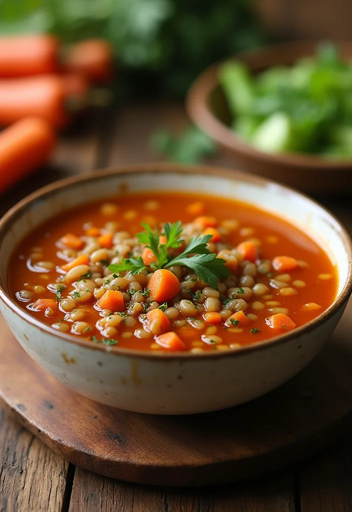 12 Clean Dinner Recipes Made with Whole Ingredients - 10. Lentil Soup with Carrots and Celery