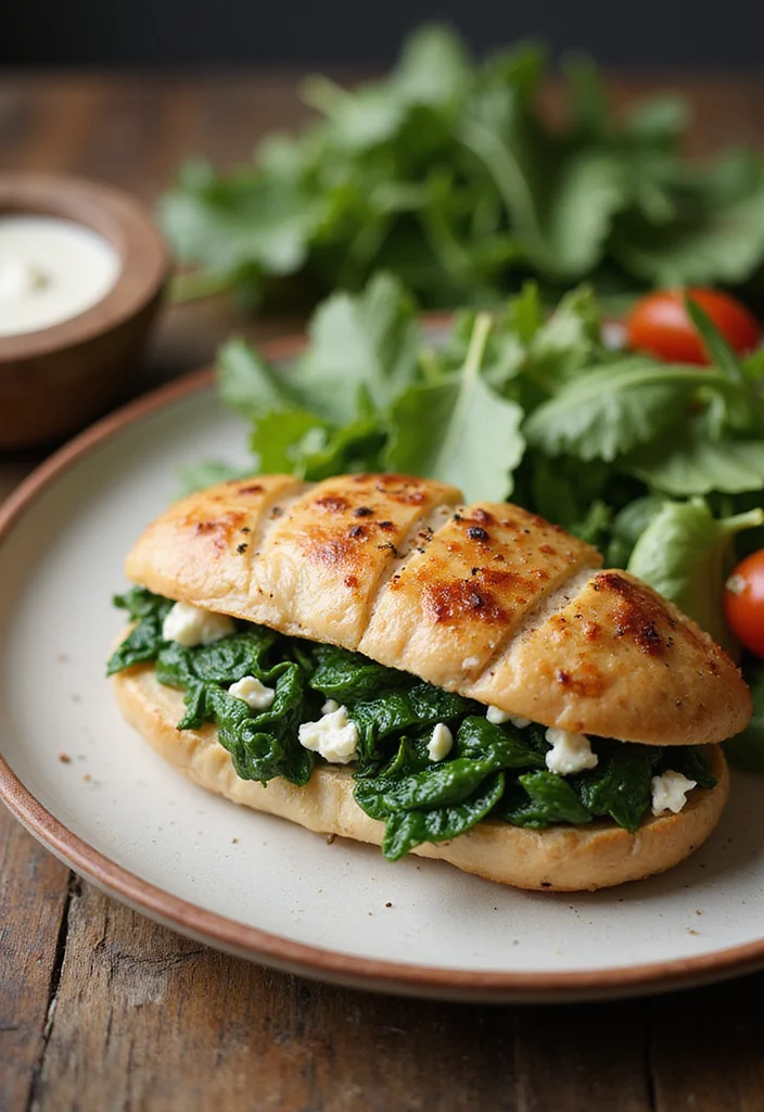 12 Clean Dinner Recipes Made with Whole Ingredients - 12. Spinach and Feta Stuffed Chicken Breasts