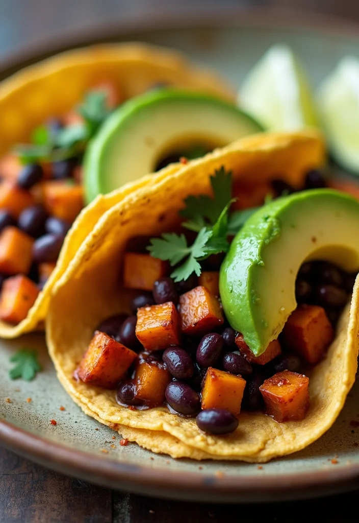 12 Clean Dinner Recipes Made with Whole Ingredients - 3. Sweet Potato and Black Bean Tacos