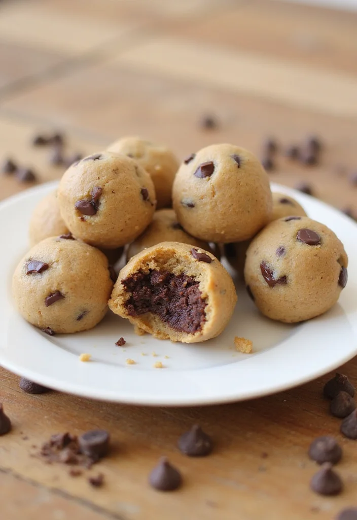 12 Dairy Free Dessert Recipes for Light Tasty Treats - 5. Chocolate Chip Cookie Dough Bites