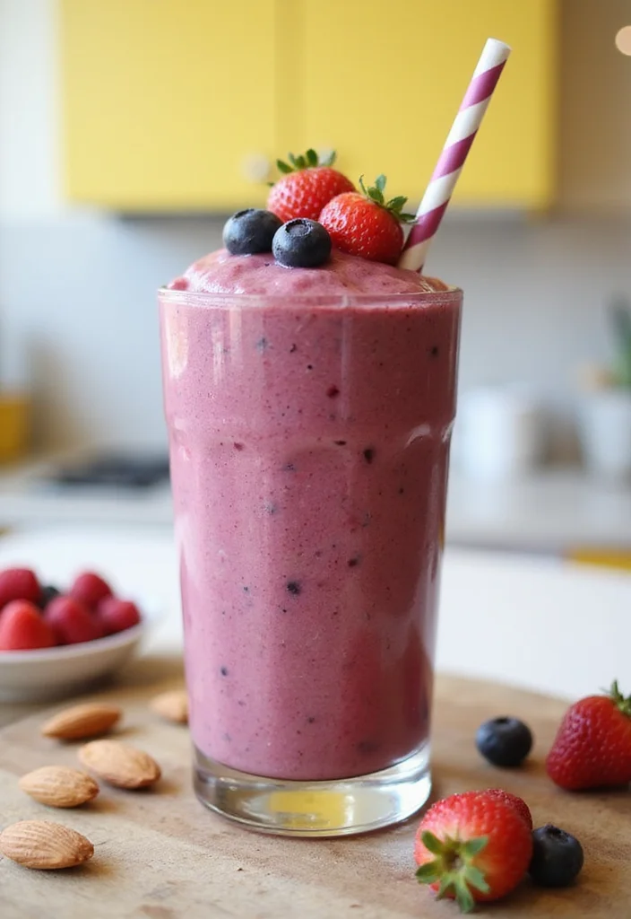 12 Dairy Free Vegan Recipes with Clean Simple Flavors 67 12 Dairy Free Vegan Recipes with Clean Simple Flavors - 7. Berry Almond Smoothie