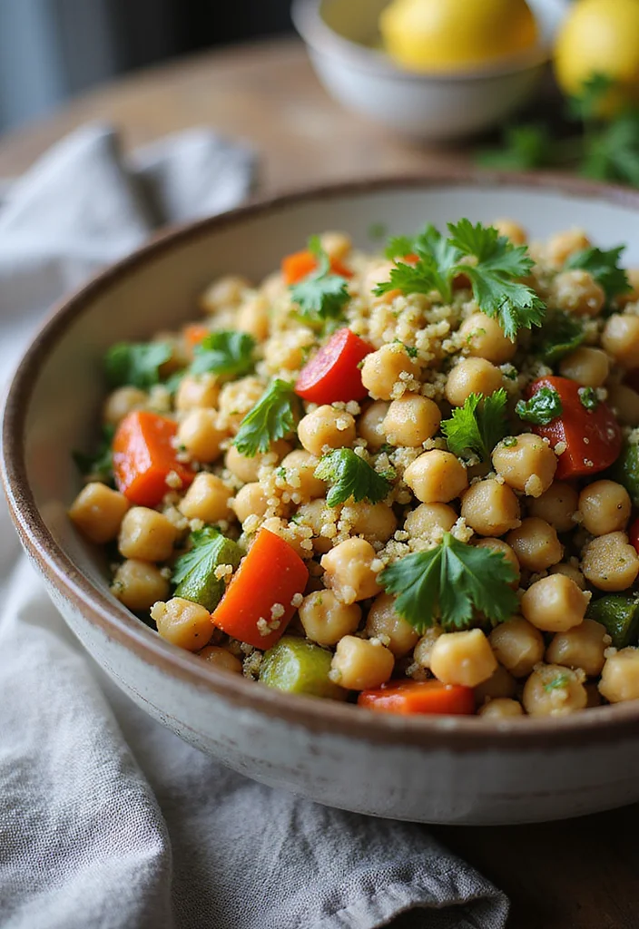 12 Easy Dinner Food Recipes Anyone Can Cook - 1. Quinoa Chickpea Bowl