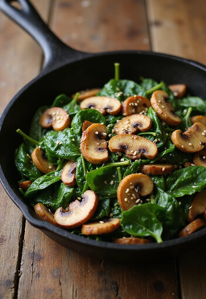 12 Easy Dinner Food Recipes Anyone Can Cook - 2. Spinach and Mushroom Stir-Fry