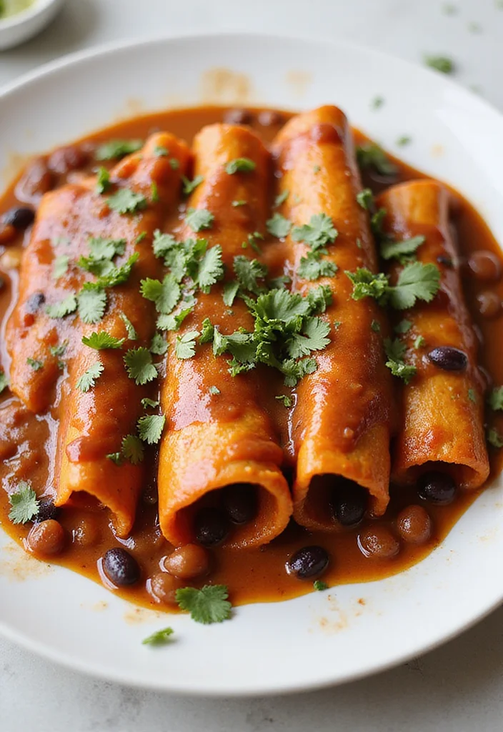 12 Easy Dinner Food Recipes Anyone Can Cook - 5. Sweet Potato and Black Bean Enchiladas