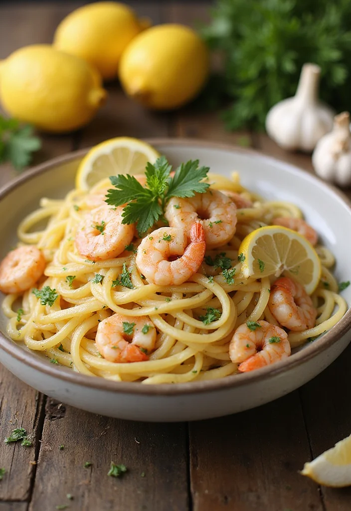 12 Easy Dinner Recipes Ready in Under 30 Minutes - 1. Lemon Garlic Shrimp Pasta