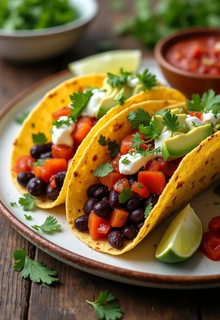 12 Easy Vegan Recipes for Quick Everyday Cooking - 5. Sweet Potato and Black Bean Tacos