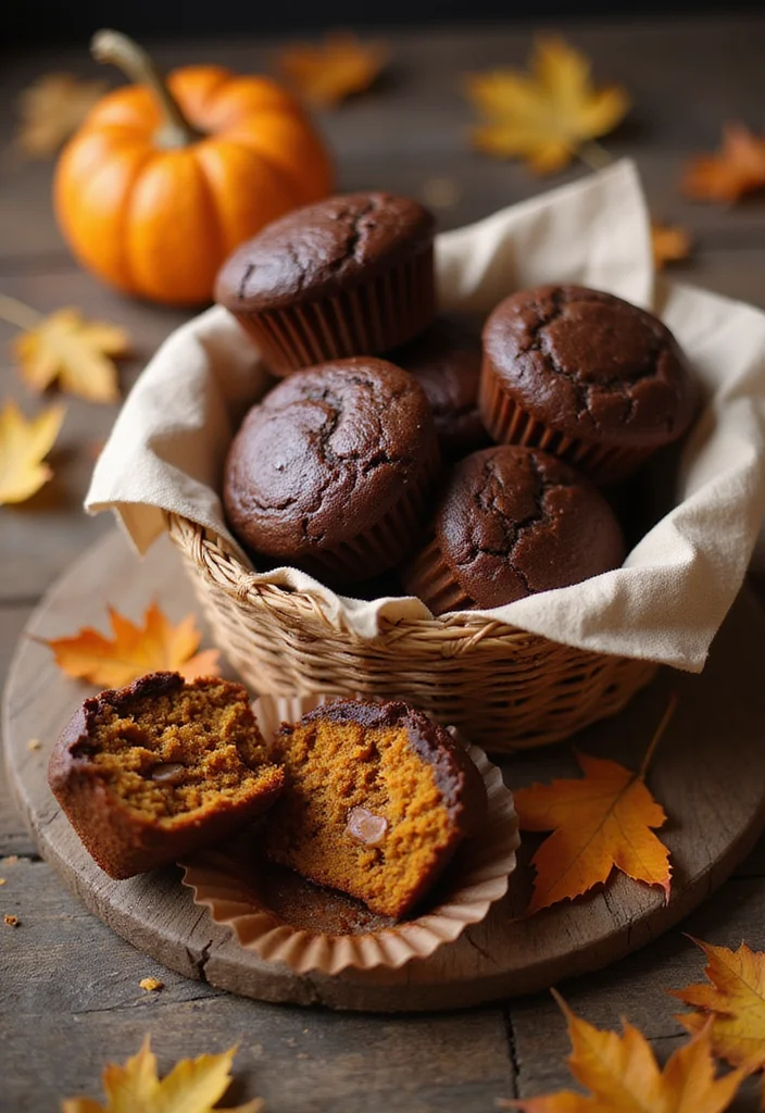 12 Fall Dinner Recipes Full of Warm Seasonal Flavor - 12. Chocolate Pumpkin Muffins