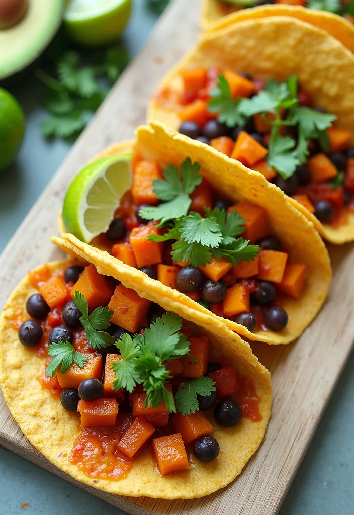 12 Fall Dinner Recipes Full of Warm Seasonal Flavor - 3. Spicy Sweet Potato and Black Bean Tacos