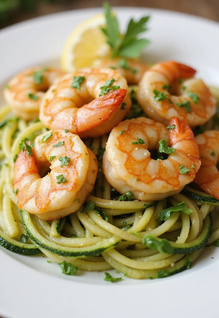 12 Fish Dinner Recipes for Light Flavorful Meals - 3. Garlic Butter Shrimp with Zucchini Noodles