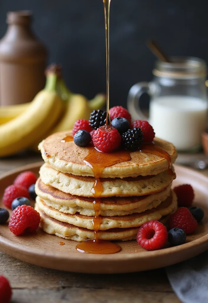 12 Healthy Banana Recipes for Breakfast and Snacks - 1. Banana Oatmeal Pancakes
