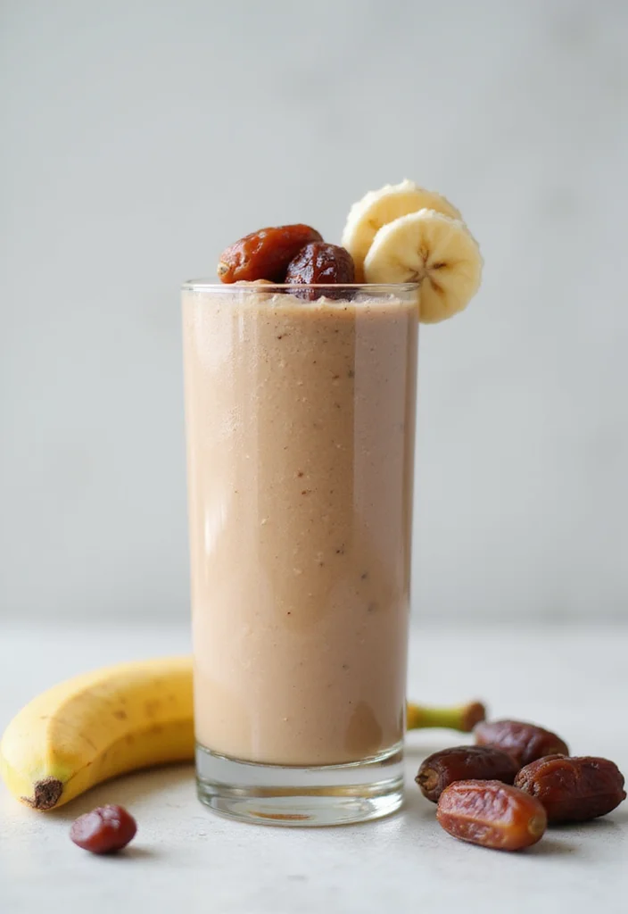 12 Healthy Banana Recipes for Breakfast and Snacks - 12. Banana Date Smoothie