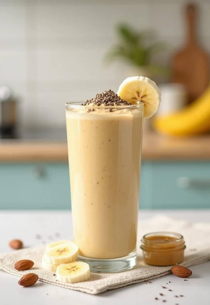 12 Healthy Banana Recipes for Breakfast and Snacks - 3. Banana Almond Butter Smoothie