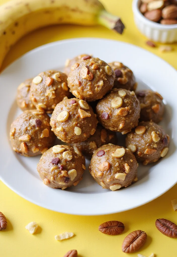 12 Healthy Banana Recipes for Breakfast and Snacks - 5. Banana Nut Energy Bites