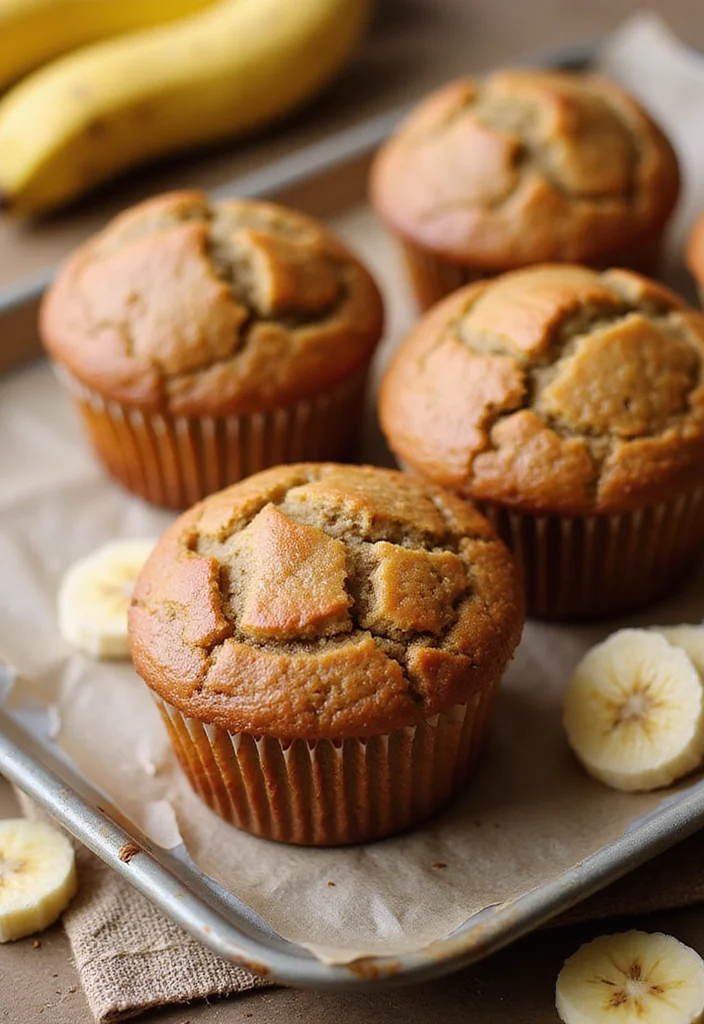 12 Healthy Banana Recipes for Breakfast and Snacks - 6. Vegan Banana Muffins