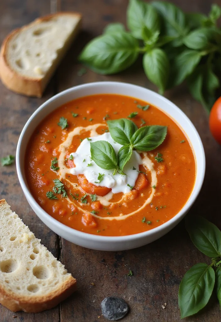12 Healthy Soup Recipes for Cozy Nutritious Bowls - 1. Creamy Vegan Tomato Basil Soup