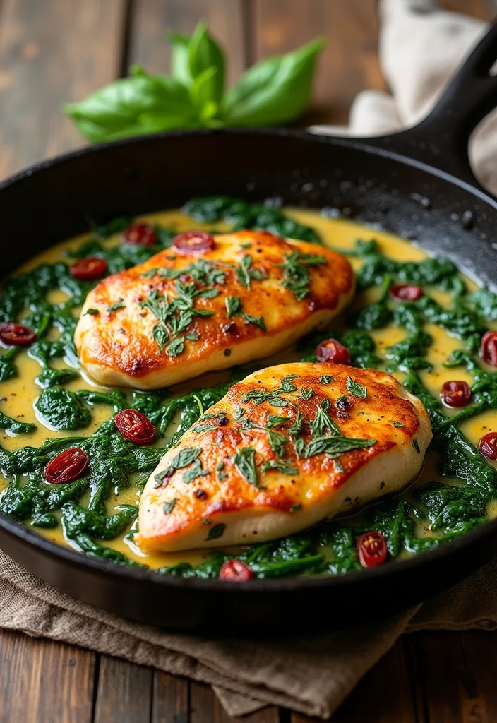 12 Keto Chicken Recipes for Easy Weeknight Dinners - 5. One-Pan Creamy Tuscan Chicken