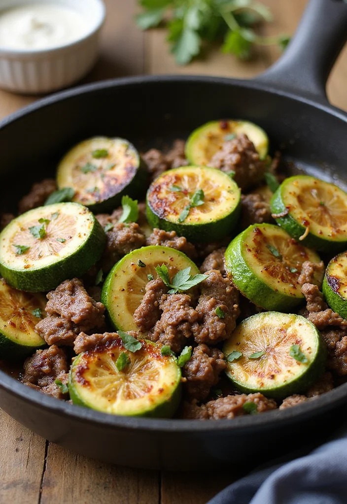 12 Keto Ground Beef Recipes for Low Carb Comfort - 10. One-Pan Beef and Zucchini