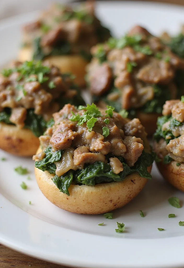 12 Keto Ground Beef Recipes for Low Carb Comfort - 12. Beef and Spinach Stuffed Mushrooms