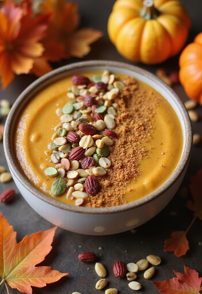 12 Keto Pumpkin Recipes with Cozy Fall Flavor - 12. Pumpkin Spice Smoothie Bowl