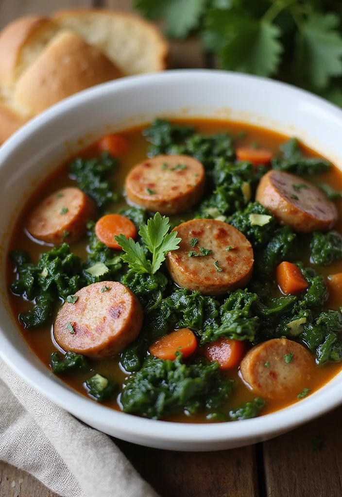 12 Keto Sausage Recipes for Fast Savory Meals - 12. Sausage and Kale Soup