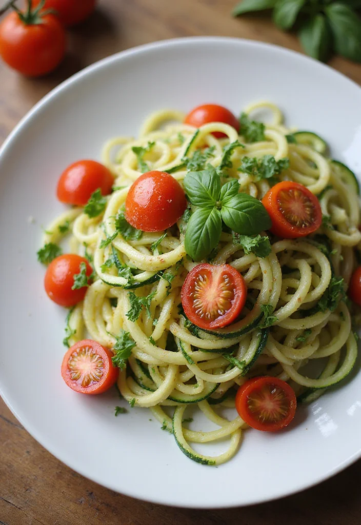 12 Low Calorie Dinner Recipes That Still Taste Great - 6. Tomato Basil Zoodles
