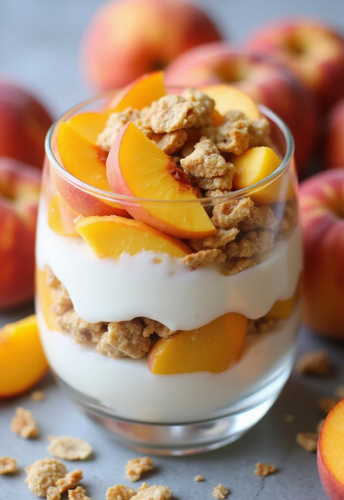 12 Peach Dessert Recipes for Sweet Simple Summer Treats - 1. Peach Yogurt Parfait