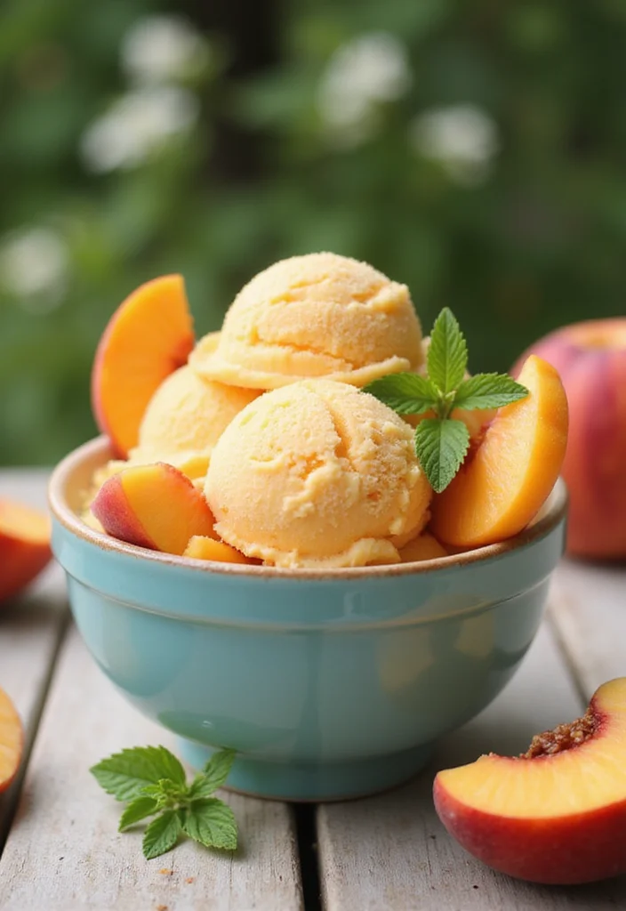 12 Peach Dessert Recipes for Sweet Simple Summer Treats - 11. Peach Ice Cream