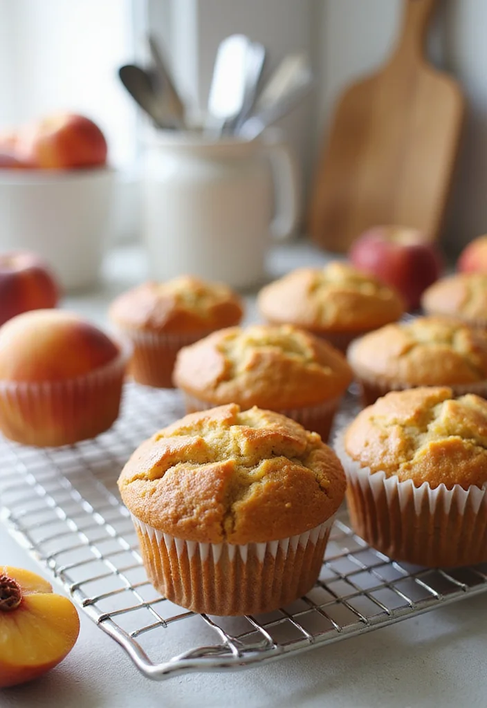12 Peach Dessert Recipes for Sweet Simple Summer Treats - 12. Peach Muffins