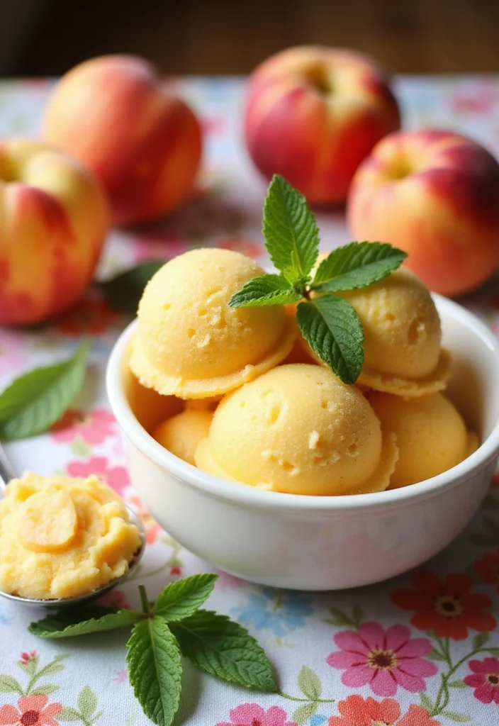 12 Peach Dessert Recipes for Sweet Simple Summer Treats - 3. Peach Sorbet