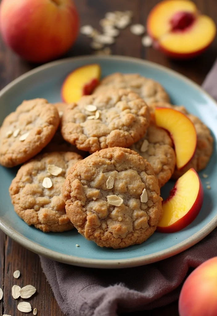 12 Peach Dessert Recipes for Sweet Simple Summer Treats - 4. Peach Oatmeal Cookies