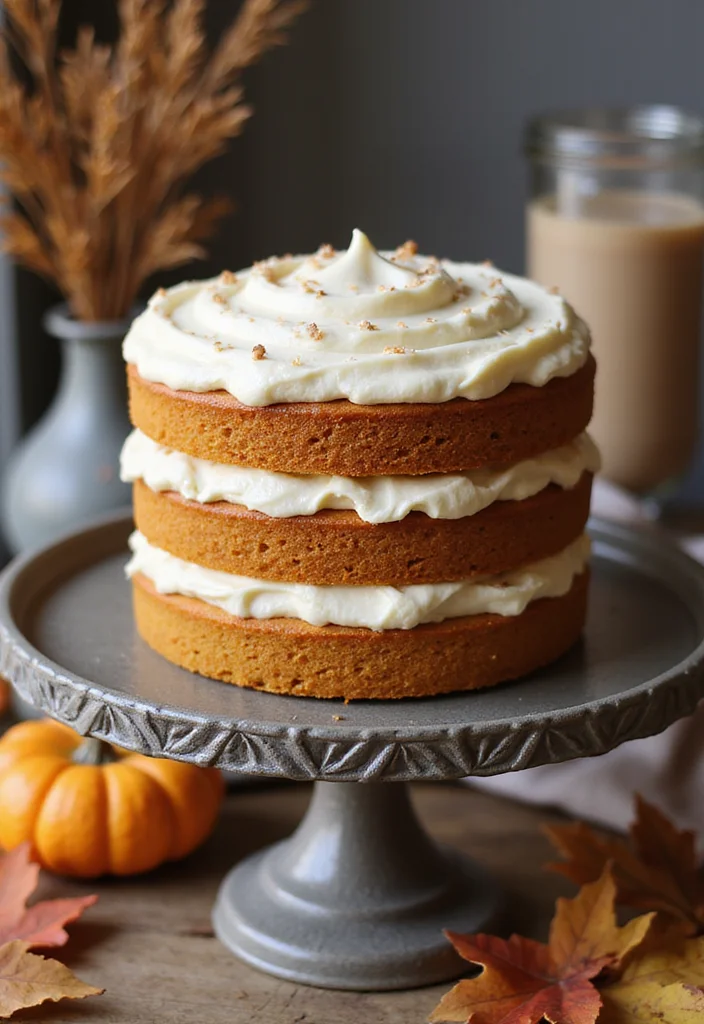 12 Pumpkin Dessert Recipes Perfect for Cozy Fall Days - 12. Pumpkin Spice Latte Cake