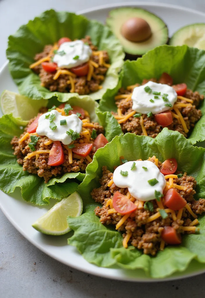 12 Simple Keto Recipes for Quick Low Carb Meals - 11. Taco Lettuce Wraps