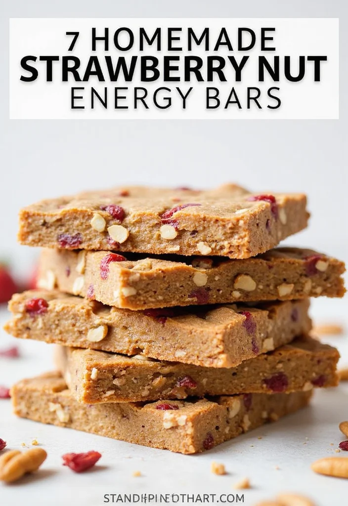 12 Strawberry Dessert Recipes Bursting with Fresh Flavor - 12. Strawberry Nut Energy Bars