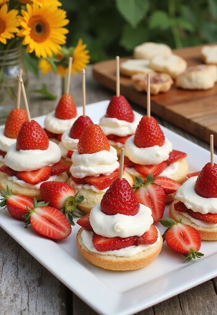 12 Strawberry Dessert Recipes Bursting with Fresh Flavor - 9. Strawberry Shortcake Skewers