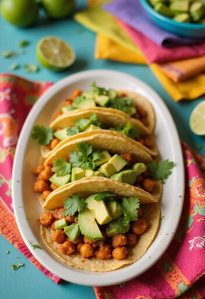 12 Vegan Chickpea Recipes for Easy Protein Packed Meals - 2. Spicy Chickpea Tacos