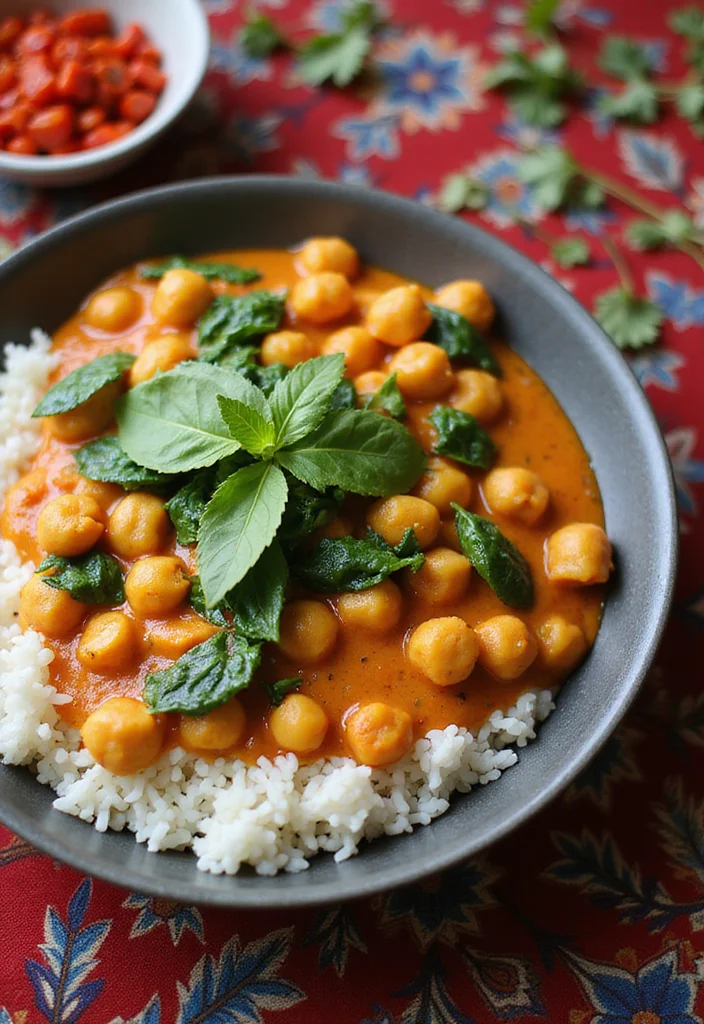 12 Vegan Dinner Recipes for Easy Weeknight Cooking - 4. Spicy Chickpea Curry