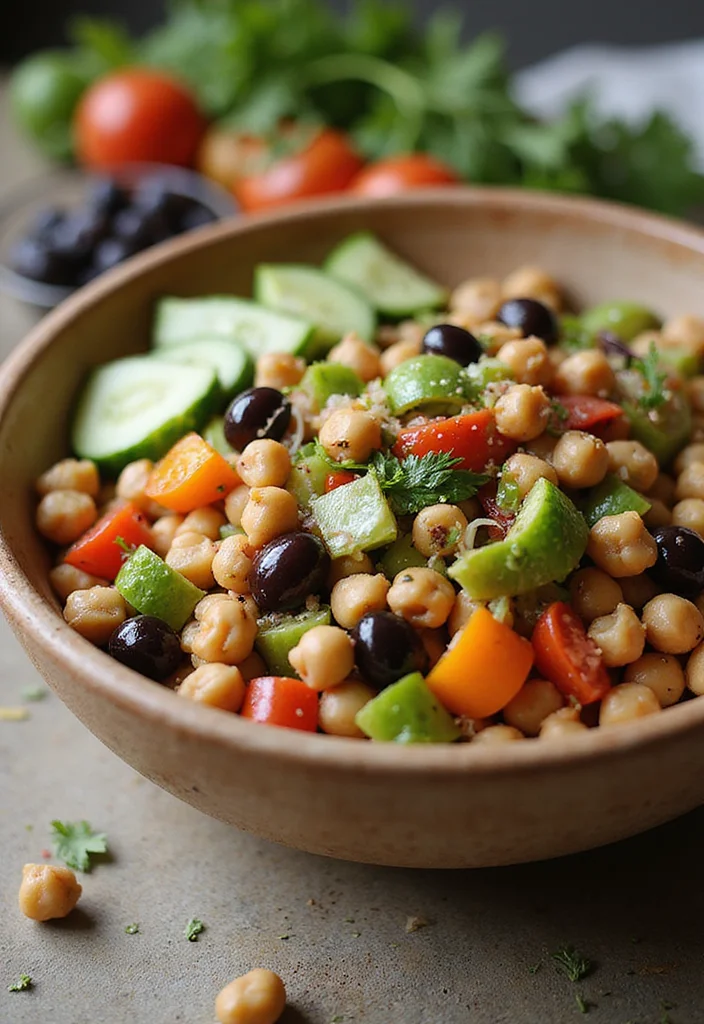 12 Veggie Dinner Recipes for Simple Weeknight Meals - 10. Greek Salad with Chickpeas
