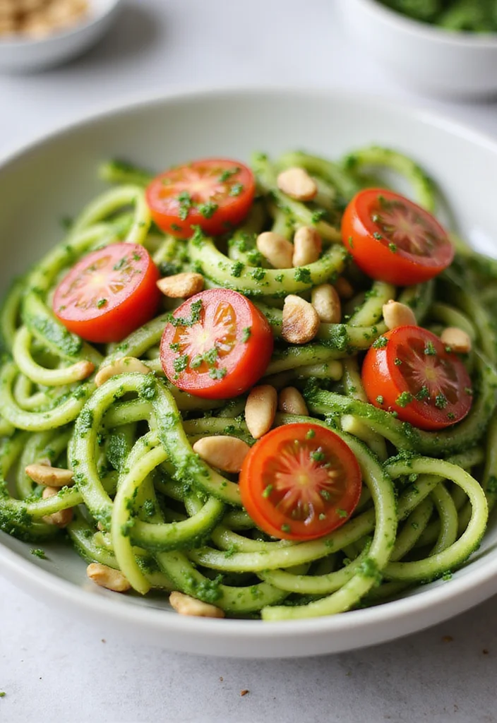 12 Veggie Dinner Recipes for Simple Weeknight Meals - 8. Zucchini Noodles with Pesto