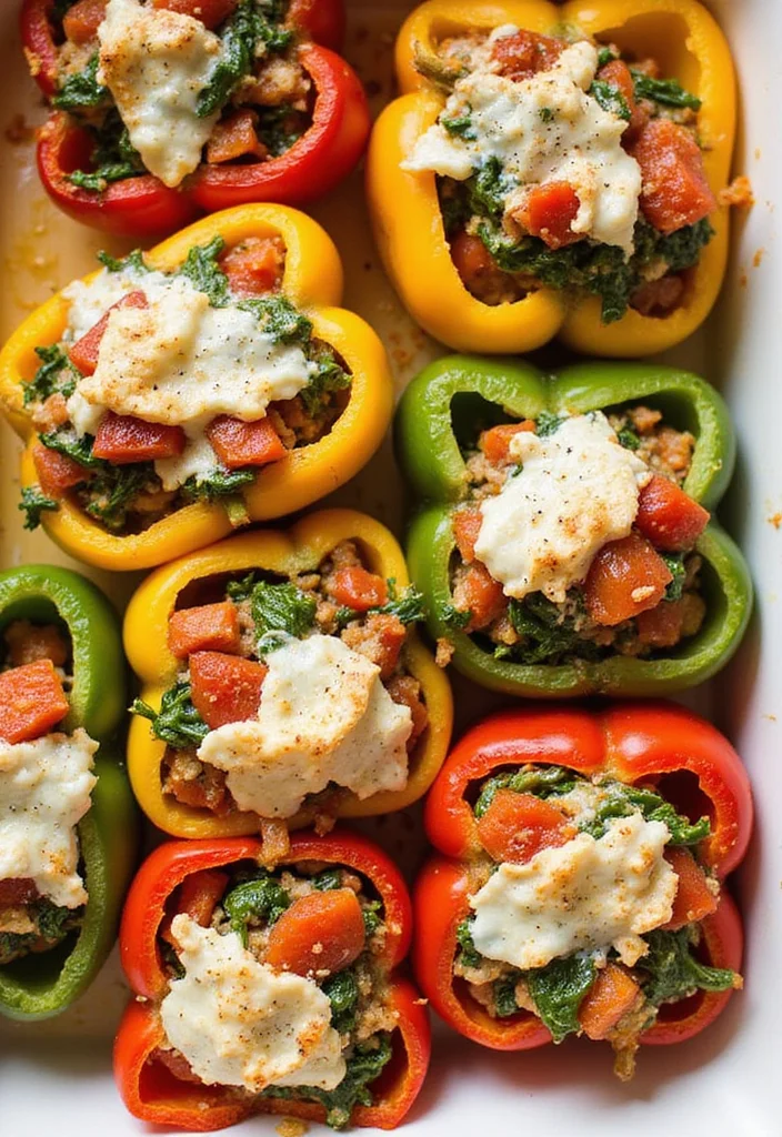 12 Wholefood Vegan Recipes for Nourishing Meals 89 12 Wholefood Vegan Recipes for Nourishing Meals - 9. Spinach and Tomato Stuffed Peppers