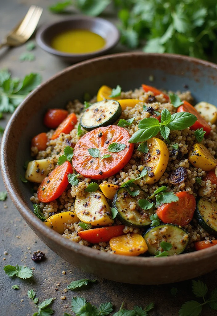 14 Healthy Dishes Recipes for Easy Nourishing Meals - 13. Grilled Vegetable & Quinoa Salad