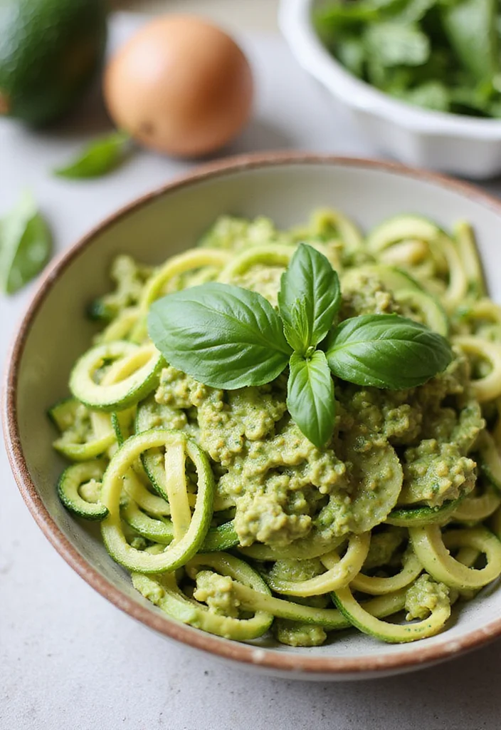 14 Healthy Dishes Recipes for Easy Nourishing Meals - 3. Zucchini Noodles with Avocado Pesto