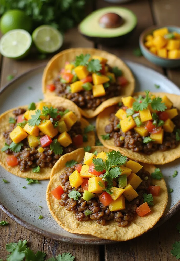 14 Healthy Dishes Recipes for Easy Nourishing Meals - 4. Lentil Tacos with Mango Salsa
