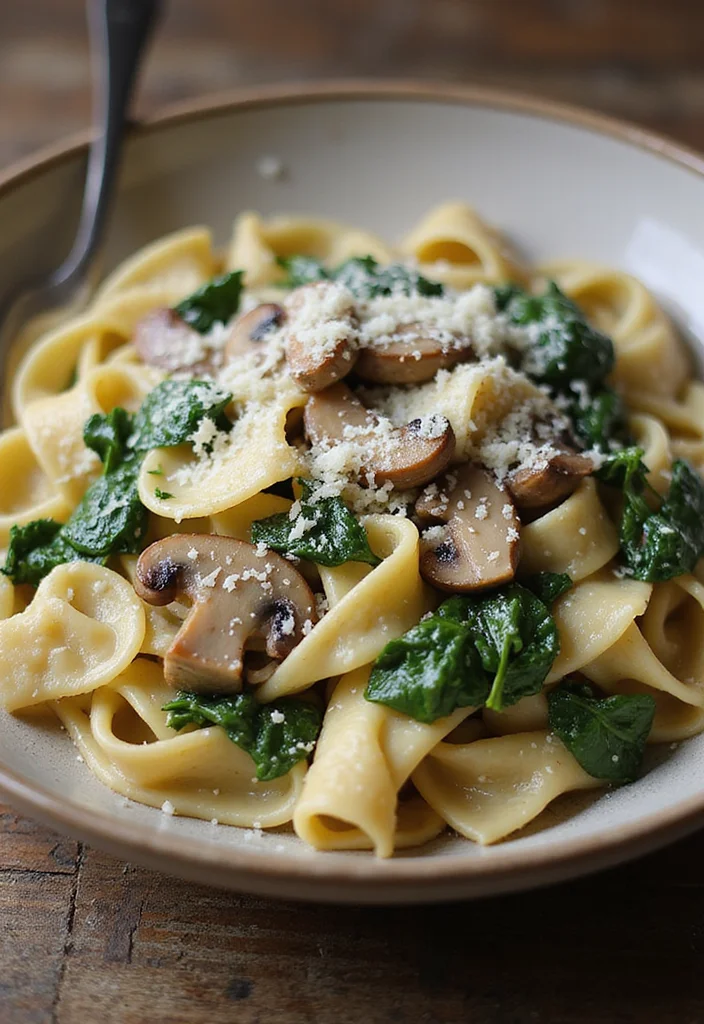 15 Best Dinner Recipes for Easy Everyday Cooking - 3. Creamy Spinach and Mushroom Pasta